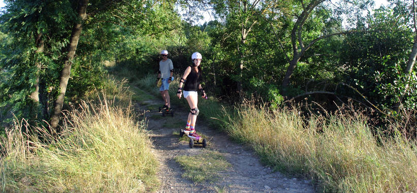 Longboard electrique au pic saint loup